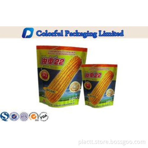 OEM Corn Shining Plastic Stand Up Pouch for pet food , spic